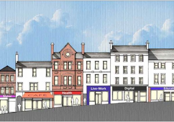 Digital rendering of the Dumfries high street