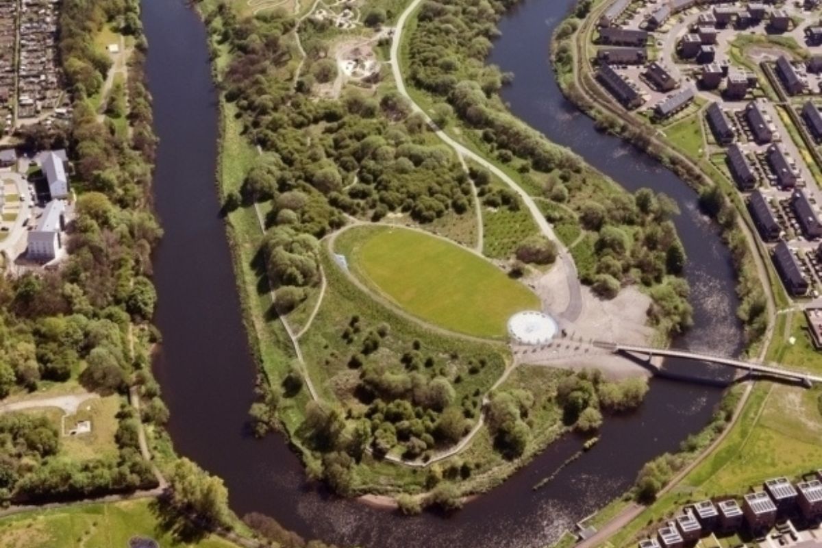Bird's eye view of a landscape